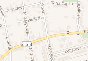 Havlíčkova v obci Krupka - mapa ulice