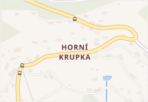 Horní Krupka v obci Krupka - mapa části obce