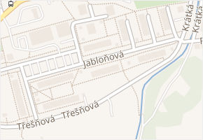 Jabloňová v obci Krupka - mapa ulice