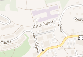 Letná v obci Krupka - mapa ulice