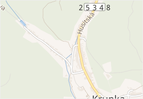 Na hradbách v obci Krupka - mapa ulice