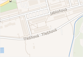 Třešňová v obci Krupka - mapa ulice