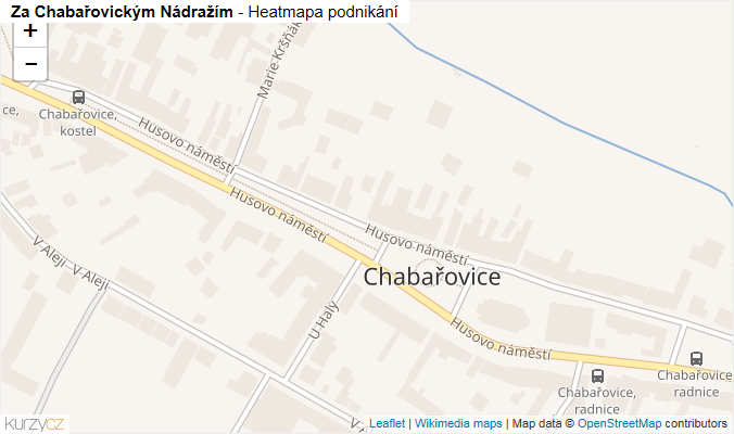 Mapa Za Chabařovickým Nádražím - Firmy v ulici.