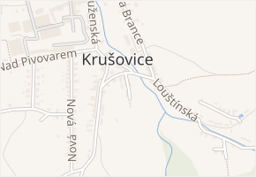 Krátká v obci Krušovice - mapa ulice