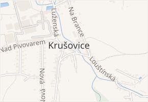 Krušovice v obci Krušovice - mapa části obce
