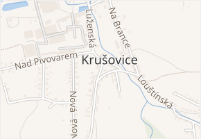 Luženská v obci Krušovice - mapa ulice