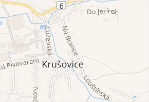 Na Brance v obci Krušovice - mapa ulice