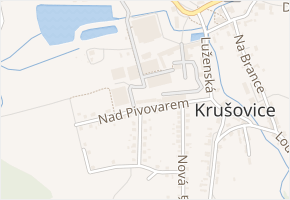 Nad Pivovarem v obci Krušovice - mapa ulice