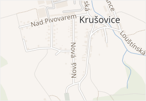 Nová v obci Krušovice - mapa ulice