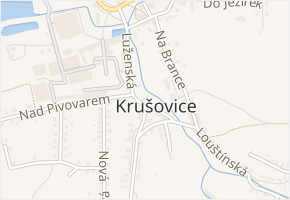 Pečárkovský mlýn v obci Krušovice - mapa ulice