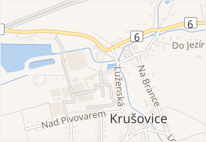pivovar v obci Krušovice - mapa ulice