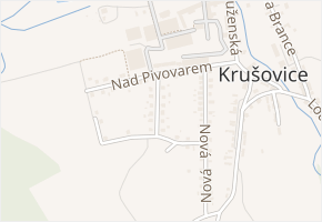 Pod Česačkou v obci Krušovice - mapa ulice