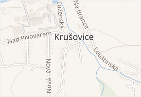Pod Ladou v obci Krušovice - mapa ulice