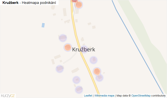 Mapa Kružberk - Firmy v části obce.
