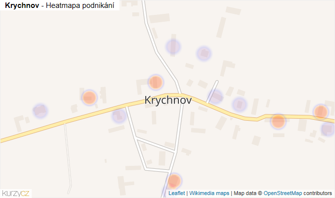 Mapa Krychnov - Firmy v části obce.
