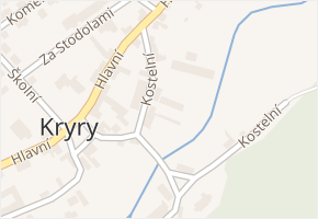 Kostelní v obci Kryry - mapa ulice