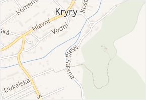 Malá Strana v obci Kryry - mapa ulice