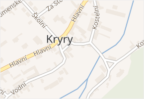 náměstí Československé armády v obci Kryry - mapa ulice