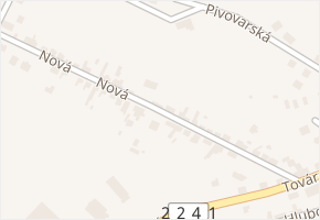 Nová v obci Kryry - mapa ulice