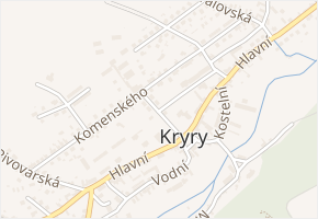 Školní v obci Kryry - mapa ulice