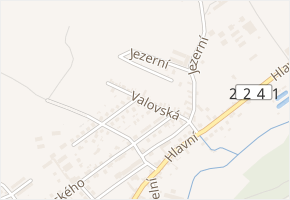 Valovská v obci Kryry - mapa ulice
