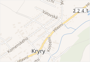 Za Stodolami v obci Kryry - mapa ulice