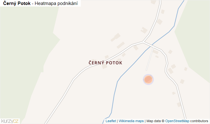 Mapa Černý Potok - Firmy v části obce.