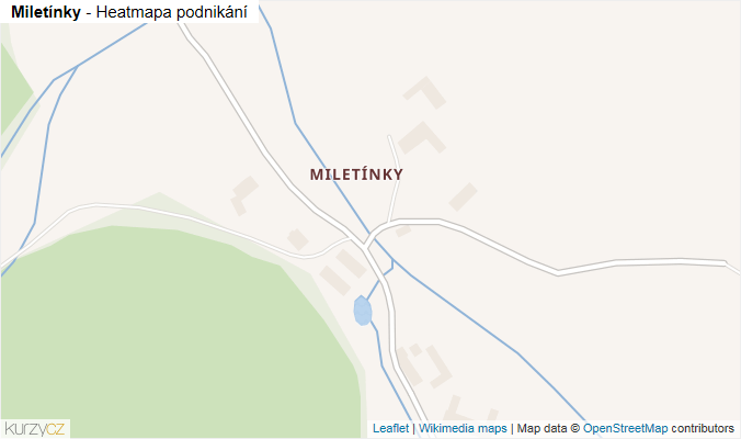 Mapa Miletínky - Firmy v části obce.