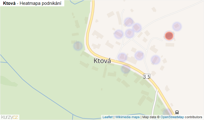 Mapa Ktová - Firmy v části obce.