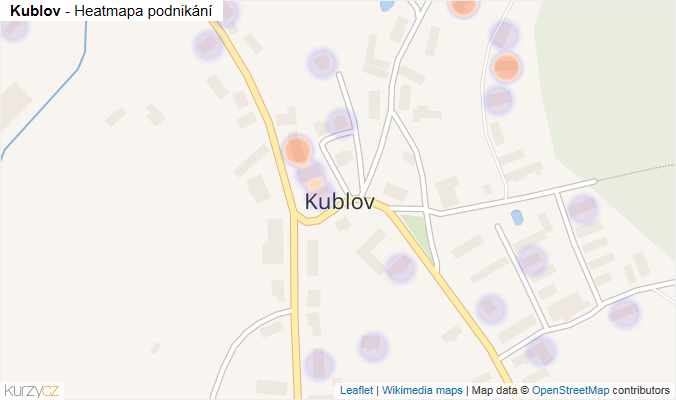 Mapa Kublov - Firmy v části obce.