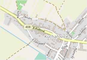 8.Května v obci Kuchařovice - mapa ulice