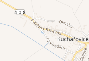 Krátká v obci Kuchařovice - mapa ulice