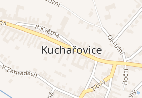 Kuchařovice v obci Kuchařovice - mapa části obce