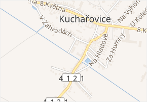 Květná v obci Kuchařovice - mapa ulice