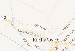 Okružní v obci Kuchařovice - mapa ulice