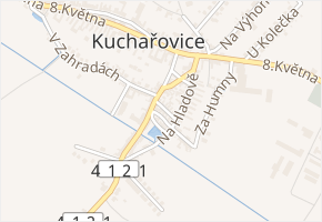 Prostřední v obci Kuchařovice - mapa ulice