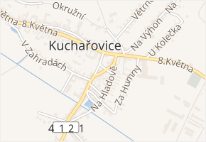 Tichá v obci Kuchařovice - mapa ulice