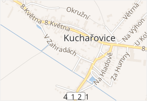 V Zahradách v obci Kuchařovice - mapa ulice