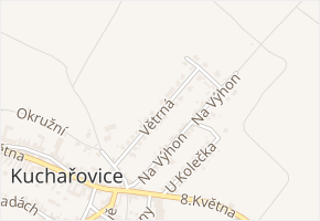 Větrná v obci Kuchařovice - mapa ulice