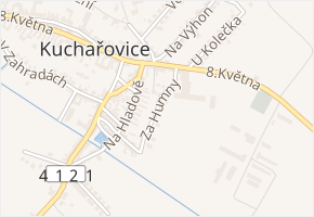 Za Humny v obci Kuchařovice - mapa ulice