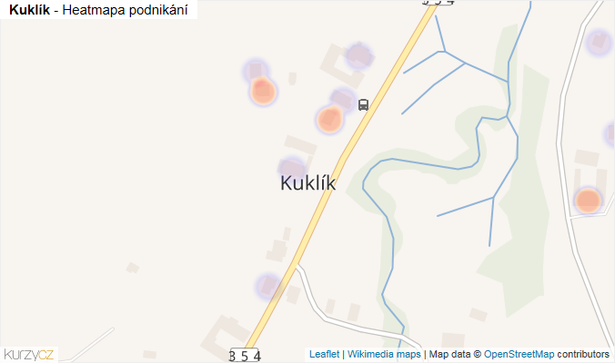 Mapa Kuklík - Firmy v části obce.
