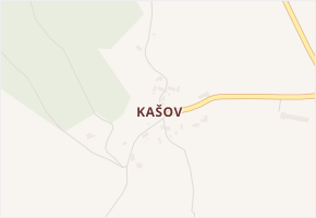 Kašov v obci Kuks - mapa části obce