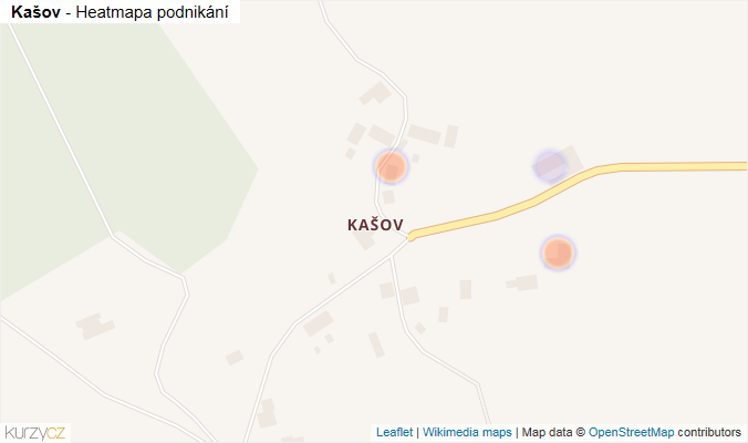 Mapa Kašov - Firmy v části obce.
