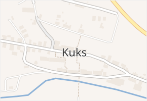 Kuks v obci Kuks - mapa části obce