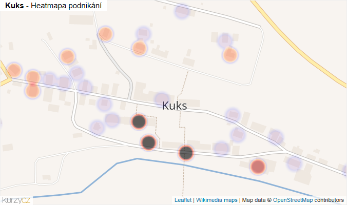 Mapa Kuks - Firmy v části obce.