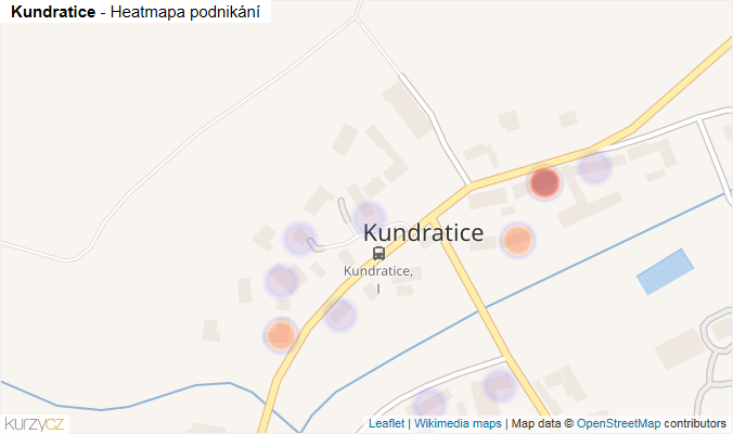 Mapa Kundratice - Firmy v části obce.