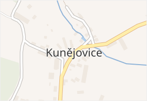 Kunějovice v obci Kunějovice - mapa části obce