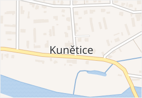 Kunětice v obci Kunětice - mapa části obce