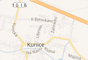 Antuková v obci Kunice - mapa ulice