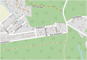 Borová v obci Kunice - mapa ulice